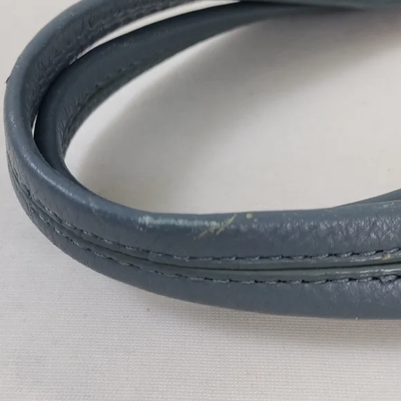 💥FINAL PRICE💥 Allison Scott Blue-Gray Pleated Leather Shoulder Bag - Picture 16 of 16